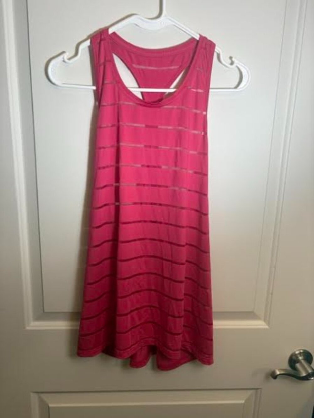 Pink Racerback Striped Tank Top
